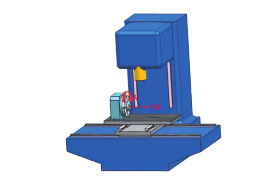 Fig. 1 Chuck type vertical four⁃axis CNC machine tool
