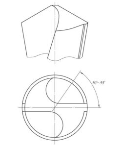 Figure 3 Transverse edge beveling angle