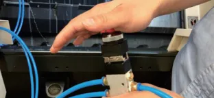 a) Anti collision protection button