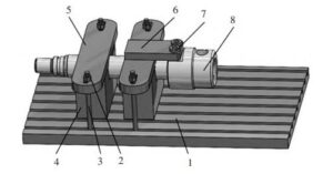 Figure 1 Hydraulic support jack threaded joint hole positioning jig