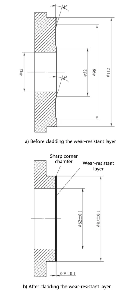 Figure 1 Structural parts before and after cladding