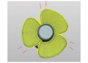 Figure 3 Blade semi finishing path Figure 3 Blade semi finishing path