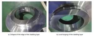 Figure 3 Defects in the wear resistant layer