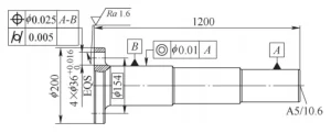Figure 1 Long shaft type components with flange faces