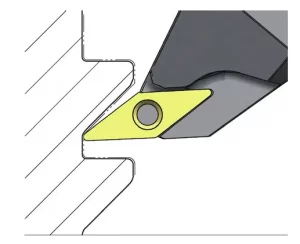 Figure 4. Verification of whether the tool angle and tooth profile interfere with each other