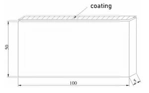 Figure 2 Schematic diagram of coating stress test plate