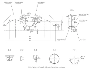 Figure 1 Schematic diagram of structural components (Unit mm)