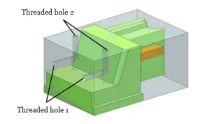 Figure 3 Setting the clamping threaded hole Figure 3 Setting the clamping threaded hole