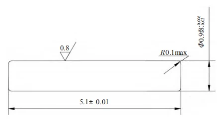 Figure 1 Pin component (unit mm)