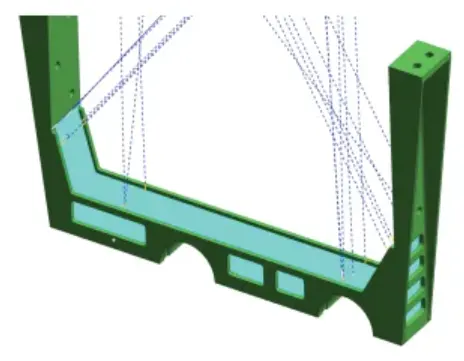 Figure 6. Toolpath for integral machining of the internal cavity