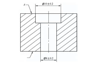 Figure 1 41 Example of drawing annotation where size tolerance controls form tolerance under the Envelope Principle (hole) Figure 1 41 Example of drawing annotation where size tolerance controls form tolerance under the Envelope Principle (hole)