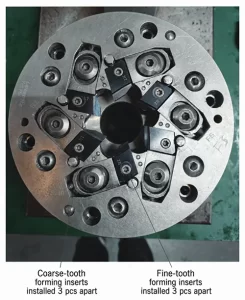 Figure 2. Schematic diagram of cutter head installation Figure 2. Schematic diagram of cutter head installation