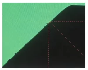 Figure 5 Generatrix of the conical surface observed via projector Figure 5 Generatrix of the conical surface observed via projector