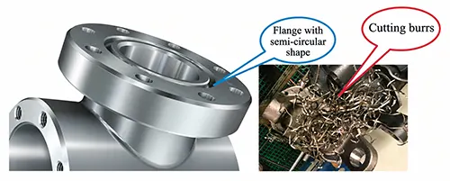 Figure 1 Annular semi circular sealing groove and chips Figure 1 Annular semi circular sealing groove and chips