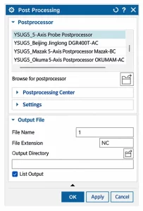 Figure 10 Post processing interface