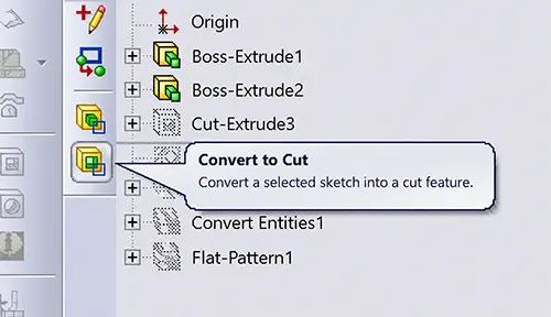 Figure 11. Click Stretch Cut to cut the solid using this contour Figure 11. Click Stretch Cut to cut the solid using this contour
