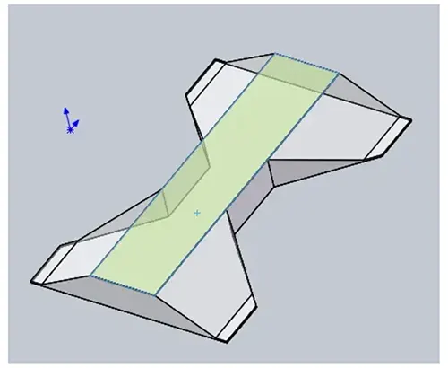 Figure 15. Select Fixed Solid Face the side that remains stationary during bending Figure 15. Select Fixed Solid Face the side that remains stationary during bending