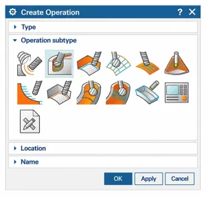 Figure 7. Selecting a Machining Strategy