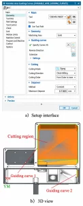 Figure 8 Selecting the Cutting Zone and Guide Curve