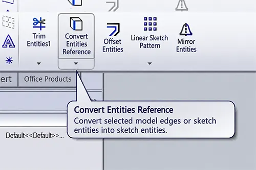 Figure 8. The Convert Entity Reference command in the toolbar Figure 8. The Convert Entity Reference command in the toolbar