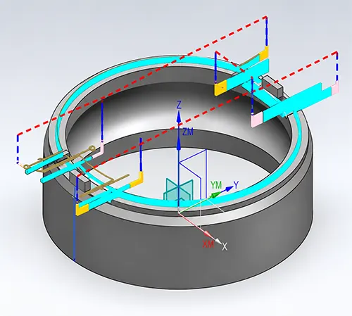 Fig 6 Full path tool with built in anti rotation structure Fig 6 Full path tool with built in anti rotation structure
