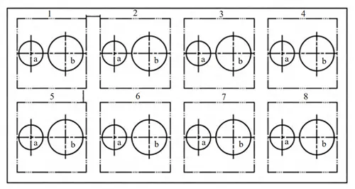 Figure 1. Schematic diagram of multi workpiece clamping station distribution